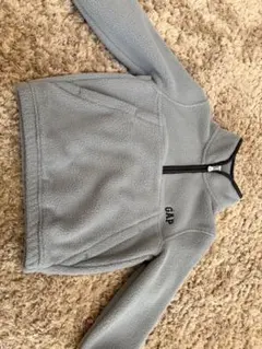 GAP グレー フリースジャケット ハーフジップ
