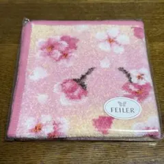新作 FEILER ANA国際線機内販売品　タオル 桜 3月新発売　ピンク縁