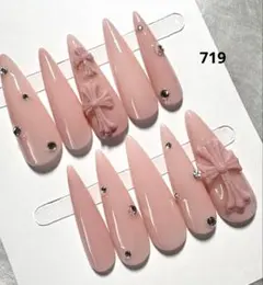 719現品ネイルチップ　ちゅるん十字架 ギャルシズニルック ロングネイル推し地雷