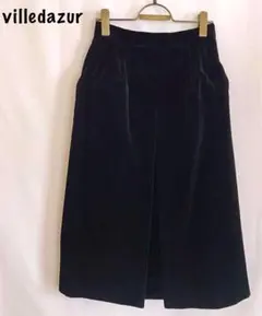 【villedazur／ビルダジュール】ベロアボックススカート