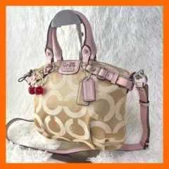 COACH Opt Art 2way Shoulder Bag Pink