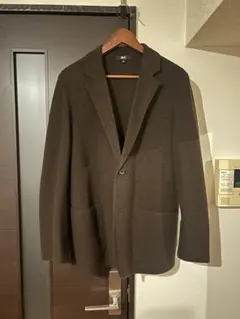 UNIQLO C ブラウン ニット　テーラードジャケット