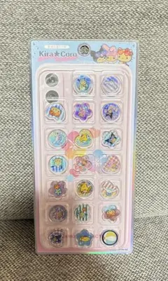 おはじきシール　サンリオ/日焼けキティ/マイメロ/クロミ/シナモン