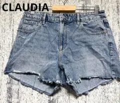 クラウディア　デニム　ライトブルー カットオフ　デニムショートパンツ　美品