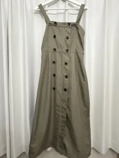 ELENCARE DUE ジャンパースカート　トレンチ風　ワンピース