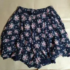 花柄キュロットスカート