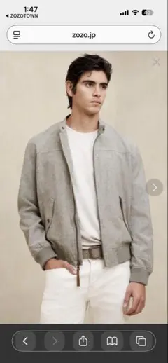 BANANA REPUBLIC FACTORYSTOREリネンボンバージャケット