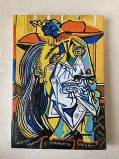 ピカソ 肉筆手描きの油絵模写画 アルジェの女たち ミニ名画 - メルカリ