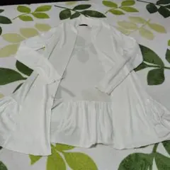 VINO ROUGE ホワイト ロングカーディガン M