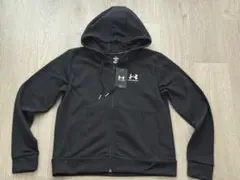 新品❣️アンダーアーマー　フルジップフードパーカー　ブラック