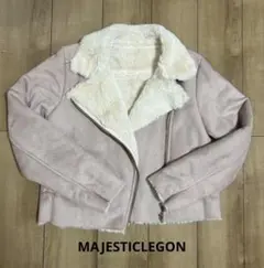 【綺麗】MAJESTICLEGON ムートン ジャケット ピンクベージュ