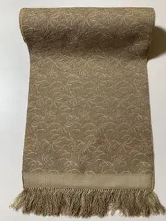 葉模様 生地 ベージュ系　ダメージ有り