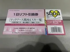 マックアース関西6スキー場　1日　リフト券