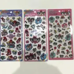 キャンディグリッター　エポキシステッカーシール　パワパフ　3枚セット