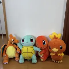 ポケモン ぬいぐるみ 4体セット　リザードン　アチャモ　ゼニガメ　ヒトカゲ
