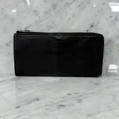 美品 イタリア製 HIROFU ヒロフ 長財布 ブラック 黒 L字ファスナー