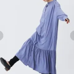 libracue ワンティアードマーメイドワンピース　前開き　ガウン　フリー