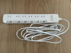 ELECOM 電源タップ 6個口 3m 個別スイッチ付き ホワイトのサムネイル