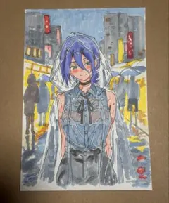 手描きイラスト チェンソーマン レゼ ファンアート アナログ