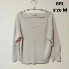 GRL セーター 薄手 ニット グレイル オフィスカジュアル Vネック