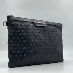 JIMMY CHOO レザー クラッチバッグ ブラック スターエンボス - メルカリ