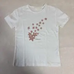 NATURAL BEAUTY★花柄 桜プリント Tシャツ ホワイト Mのサムネイル