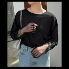 tシャツ 「新色追加」袖切替シアーアソートTEE レディース
