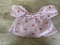 ぽぽちゃん　水玉スモックブラウス