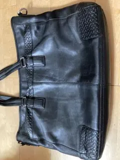 COACH ブラック レザー トートバッグのサムネイル