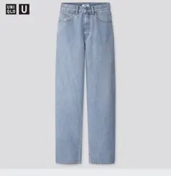 ユニクロ ワイドフィットカーブジーンズ 24インチ ライトブルー