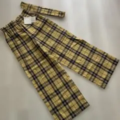 【未着用タグ付】PLST THE IRON チェック柄 ワイドパンツ Sサイズ