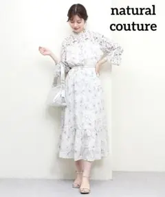 natural couture★　ワンピース　プチハイプレイフル　花柄　春服