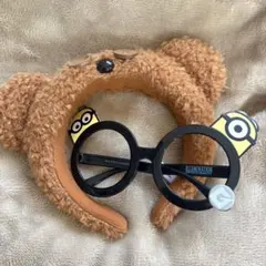 【USJ】ミニオン メガネ/ティム カチューシャ 2点