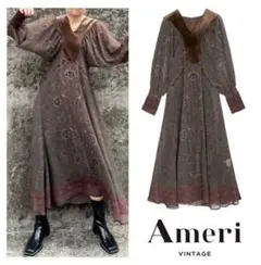 Ameri VINTAGE VELOUR DOCKING SCARF DRESS - メルカリ