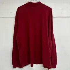 大放出! Eddie Bauer タートルネック 長袖 カットソー 赤 XL