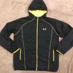 【XL】アンダーアーマー フルジップ ナイロンジャケット メンズ ブラック