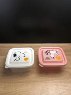 PEANUTS スヌーピー 食品保存容器 2個セット - メルカリ