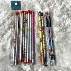 キャラクター柄　鉛筆 12本セット　赤鉛筆　青鉛筆 まとめ売り 小学生　文房具