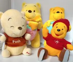 くまのプーさん 非売品 ぬいぐるみ 4体セット ディズニー Pooh プー