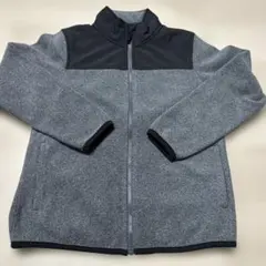 美品フリースジャケット グレー ハイネック