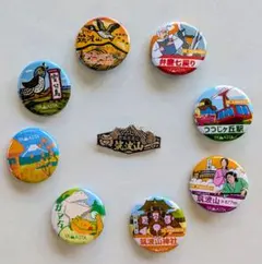 YAMASTA 筑波山缶バッジ ピンバッジ9個セット