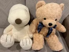 スヌーピーとテディベアのぬいぐるみセット