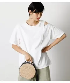 最終値下げ アズール AZULBYMOUSSY　ビッグレイヤードトップス　M 白