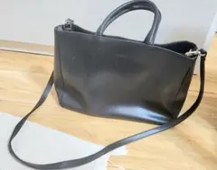 【使用感、傷あり】FURLA フルラ レザー ショルダーバッグ ブラック黒