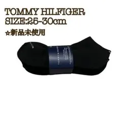 【新品】トミーヒルフィガー アンクルソックス 6足 黒 ロゴ入り 25-30cmのサムネイル