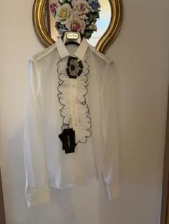 ドルチェ&ガッバーナリボン付パフスリーブブラウスのサムネイル