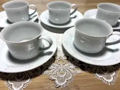 白山陶器　ほたる星華Q型コーヒーカップ＆ソーサー　昭和ビンテージ
