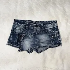 デニム ショートパンツ 短パン ミニスカ グランジ y2k 姫ギャル