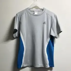 adidas CUMACOOl 半袖Ｔシャツ グレー/ブルー Ｌサイズ