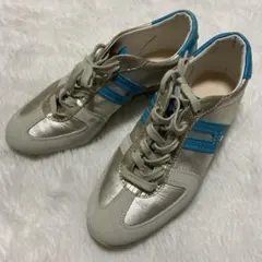 HOGAN ホーガン レザースニーカー メタリック シルバー イタリア製22.5のサムネイル